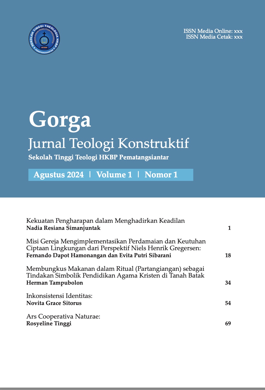 					View Vol. 1 No. 1 (2024): Gorga: Journal of Constructive Theology
				