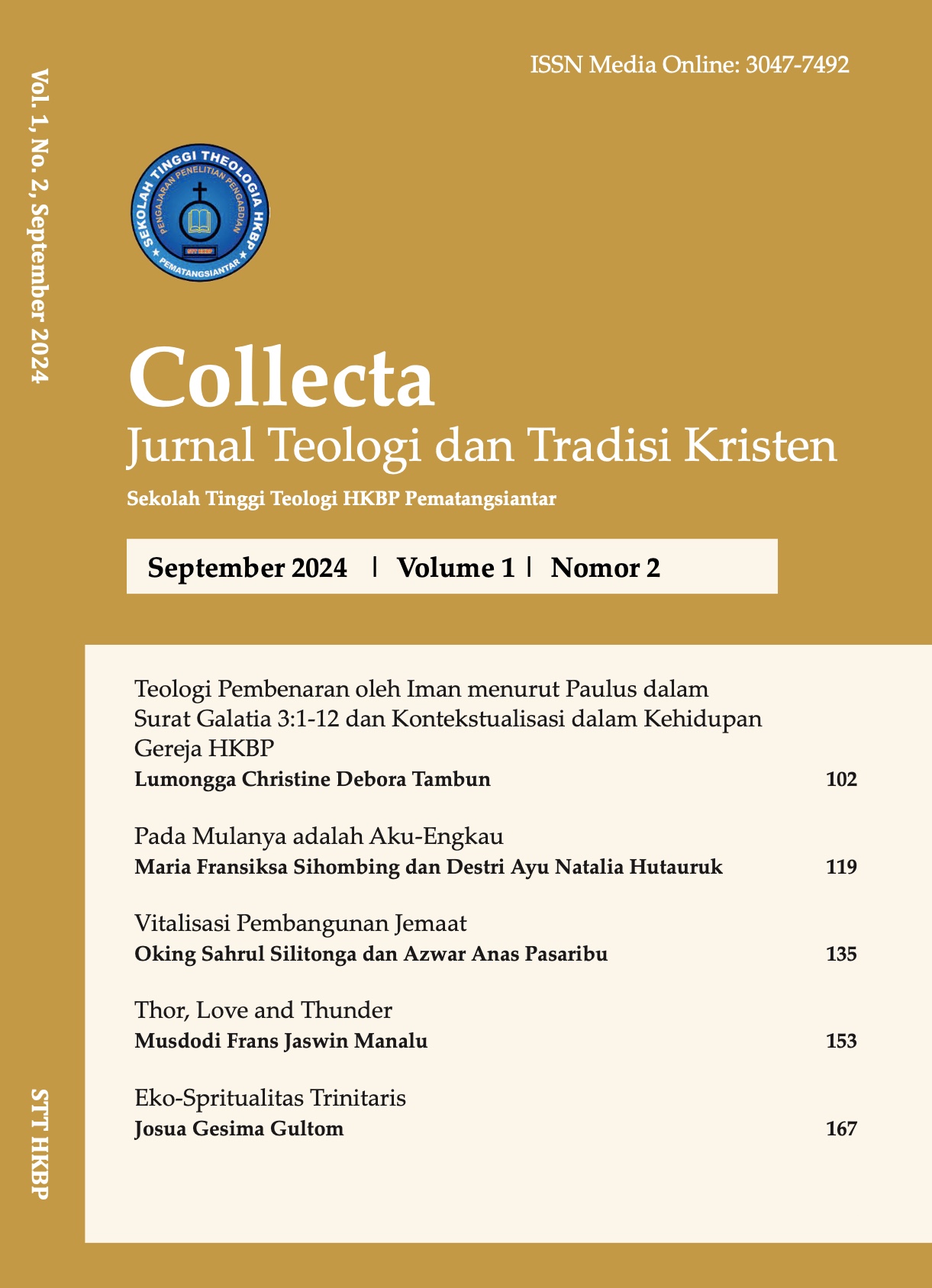 					View Vol. 1 No. 2 (2024): Collecta: Journal of Theology and Christian Tradition
				