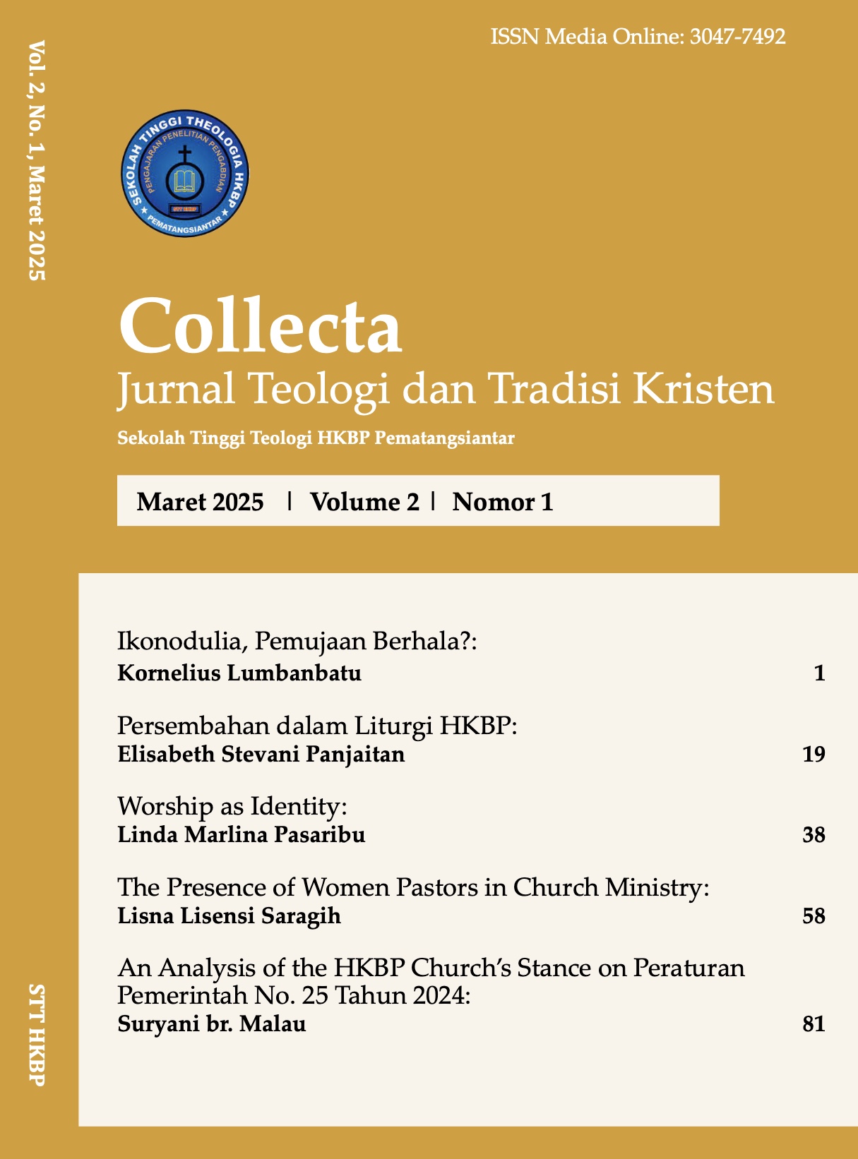 					View Vol. 2 No. 1 (2025): Collecta: Journal of Theology and Christian Tradition
				